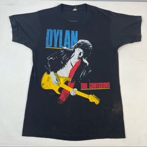 Screen Stars Black Graphic Tee with Blue and Yellow Design